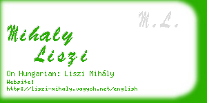 mihaly liszi business card