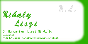 mihaly liszi business card